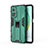 Custodia Silicone e Plastica Opaca Cover con Magnetico Supporto KC1 per Xiaomi Mi 10T 5G Verde