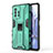 Custodia Silicone e Plastica Opaca Cover con Magnetico Supporto KC1 per Xiaomi Mi 11T Pro 5G Verde