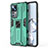 Custodia Silicone e Plastica Opaca Cover con Magnetico Supporto KC1 per Xiaomi Mi 12T 5G Verde