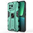 Custodia Silicone e Plastica Opaca Cover con Magnetico Supporto KC1 per Xiaomi Mi 13 5G Verde