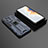 Custodia Silicone e Plastica Opaca Cover con Magnetico Supporto KC1 per Xiaomi Mi Mix 4 5G Blu