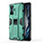 Custodia Silicone e Plastica Opaca Cover con Magnetico Supporto KC1 per Xiaomi Poco F4 GT 5G Verde