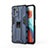 Custodia Silicone e Plastica Opaca Cover con Magnetico Supporto KC1 per Xiaomi Poco X3 GT 5G Blu