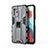 Custodia Silicone e Plastica Opaca Cover con Magnetico Supporto KC1 per Xiaomi Poco X3 GT 5G Grigio