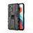Custodia Silicone e Plastica Opaca Cover con Magnetico Supporto KC1 per Xiaomi Poco X3 GT 5G Nero