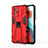 Custodia Silicone e Plastica Opaca Cover con Magnetico Supporto KC1 per Xiaomi Poco X3 GT 5G Rosso
