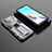 Custodia Silicone e Plastica Opaca Cover con Magnetico Supporto KC1 per Xiaomi Redmi 10 4G Grigio