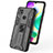 Custodia Silicone e Plastica Opaca Cover con Magnetico Supporto KC1 per Xiaomi Redmi 9 Activ