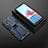 Custodia Silicone e Plastica Opaca Cover con Magnetico Supporto KC1 per Xiaomi Redmi Note 10 4G