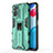 Custodia Silicone e Plastica Opaca Cover con Magnetico Supporto KC1 per Xiaomi Redmi Note 11 4G (2022) Verde