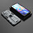 Custodia Silicone e Plastica Opaca Cover con Magnetico Supporto KC1 per Xiaomi Redmi Note 11T 5G