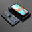 Custodia Silicone e Plastica Opaca Cover con Magnetico Supporto KC2 per Realme 8 5G Blu