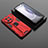 Custodia Silicone e Plastica Opaca Cover con Magnetico Supporto KC2 per Vivo X90 Pro 5G Rosso