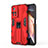 Custodia Silicone e Plastica Opaca Cover con Magnetico Supporto KC2 per Xiaomi Mi 11i 5G (2022) Rosso