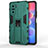 Custodia Silicone e Plastica Opaca Cover con Magnetico Supporto KC2 per Xiaomi Mi 11i 5G Verde