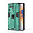 Custodia Silicone e Plastica Opaca Cover con Magnetico Supporto KC2 per Xiaomi Mi Mix 4 5G Verde