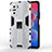 Custodia Silicone e Plastica Opaca Cover con Magnetico Supporto KC2 per Xiaomi Poco F3 5G