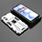 Custodia Silicone e Plastica Opaca Cover con Magnetico Supporto KC2 per Xiaomi Poco M4 5G Bianco