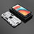 Custodia Silicone e Plastica Opaca Cover con Magnetico Supporto KC2 per Xiaomi Poco X3 GT 5G Bianco