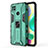 Custodia Silicone e Plastica Opaca Cover con Magnetico Supporto KC2 per Xiaomi Redmi 9 Activ