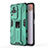 Custodia Silicone e Plastica Opaca Cover con Magnetico Supporto KC2 per Xiaomi Redmi K50 5G Verde