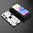 Custodia Silicone e Plastica Opaca Cover con Magnetico Supporto KC2 per Xiaomi Redmi Note 10 5G Bianco