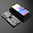 Custodia Silicone e Plastica Opaca Cover con Magnetico Supporto KC2 per Xiaomi Redmi Note 10 5G Grigio