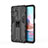 Custodia Silicone e Plastica Opaca Cover con Magnetico Supporto KC2 per Xiaomi Redmi Note 10S 4G