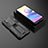 Custodia Silicone e Plastica Opaca Cover con Magnetico Supporto KC2 per Xiaomi Redmi Note 10T 5G Nero