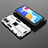 Custodia Silicone e Plastica Opaca Cover con Magnetico Supporto KC2 per Xiaomi Redmi Note 11 4G (2022)