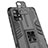 Custodia Silicone e Plastica Opaca Cover con Magnetico Supporto KC3 per Samsung Galaxy A71 4G A715