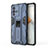Custodia Silicone e Plastica Opaca Cover con Magnetico Supporto KC3 per Vivo V23 Pro 5G Blu