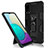 Custodia Silicone e Plastica Opaca Cover con Magnetico Supporto MQ1 per Samsung Galaxy A02