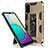 Custodia Silicone e Plastica Opaca Cover con Magnetico Supporto MQ1 per Samsung Galaxy A02