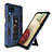 Custodia Silicone e Plastica Opaca Cover con Magnetico Supporto MQ1 per Samsung Galaxy A12 Nacho