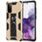 Custodia Silicone e Plastica Opaca Cover con Magnetico Supporto MQ1 per Samsung Galaxy S20
