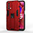Custodia Silicone e Plastica Opaca Cover con Magnetico Supporto per Oppo A54 5G Rosso