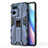 Custodia Silicone e Plastica Opaca Cover con Magnetico Supporto per Oppo Reno7 Pro 5G