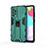 Custodia Silicone e Plastica Opaca Cover con Magnetico Supporto per Samsung Galaxy A52s 5G Verde