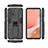Custodia Silicone e Plastica Opaca Cover con Magnetico Supporto per Samsung Galaxy A72 4G
