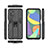 Custodia Silicone e Plastica Opaca Cover con Magnetico Supporto per Samsung Galaxy F52 5G