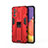 Custodia Silicone e Plastica Opaca Cover con Magnetico Supporto per Samsung Galaxy S23 FE 5G Rosso