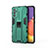 Custodia Silicone e Plastica Opaca Cover con Magnetico Supporto per Samsung Galaxy S23 FE 5G Verde