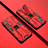 Custodia Silicone e Plastica Opaca Cover con Magnetico Supporto per Xiaomi Mi 12 5G Rosso