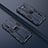 Custodia Silicone e Plastica Opaca Cover con Magnetico Supporto T01 per Oppo A53s 5G Blu