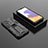 Custodia Silicone e Plastica Opaca Cover con Magnetico Supporto T01 per Samsung Galaxy A22 4G