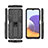 Custodia Silicone e Plastica Opaca Cover con Magnetico Supporto T01 per Samsung Galaxy A22 5G