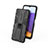 Custodia Silicone e Plastica Opaca Cover con Magnetico Supporto T01 per Samsung Galaxy A22s 5G
