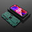 Custodia Silicone e Plastica Opaca Cover con Magnetico Supporto T02 per OnePlus Nord N200 5G Verde