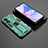 Custodia Silicone e Plastica Opaca Cover con Magnetico Supporto T02 per Oppo A1 5G